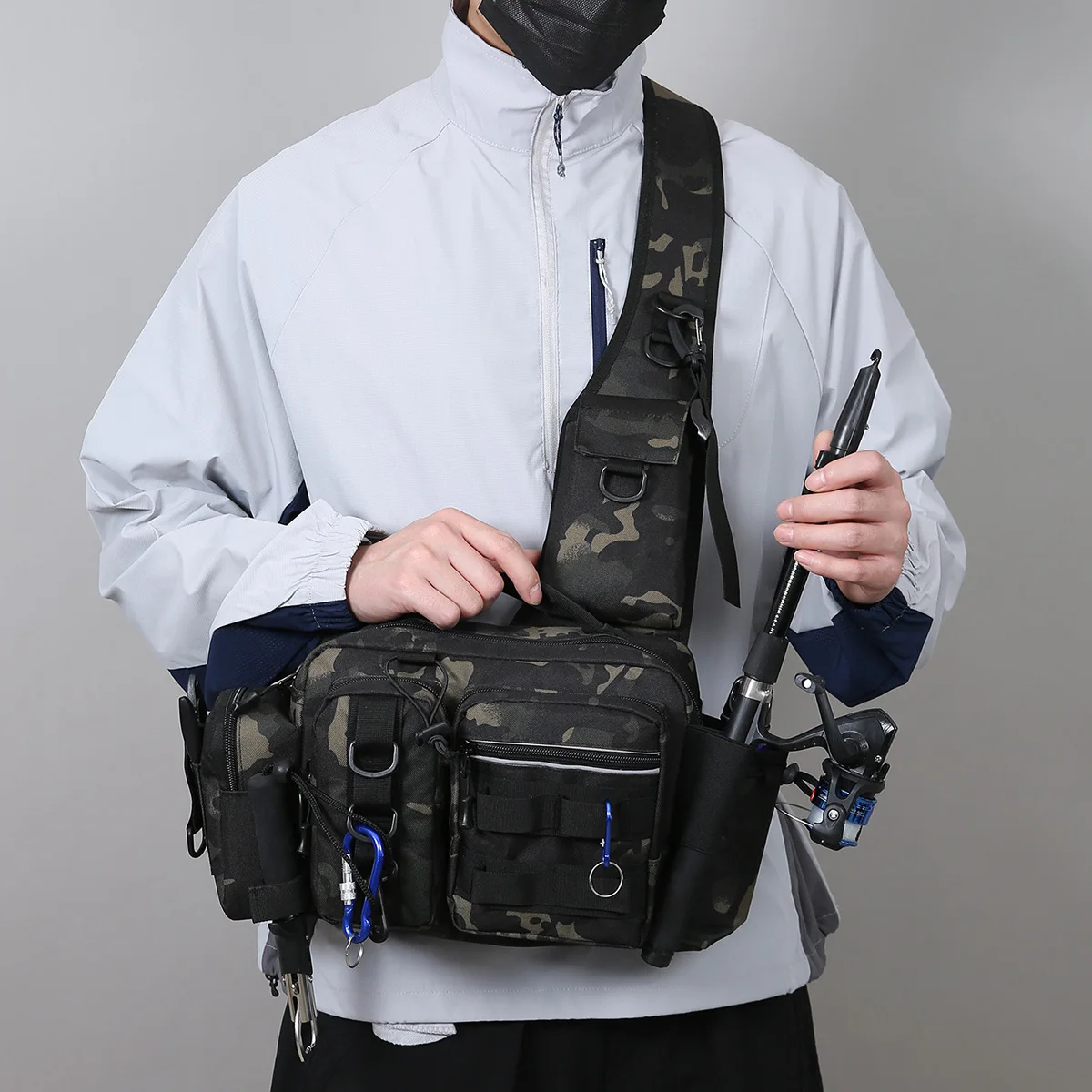 

Lure Bag, Multifunctional Waist Bag, Shoulder Bag, Crossbody Bag, Fishing Rod Bag, Bait Box, Fishing Gear Bag, New Model, Large Capacity