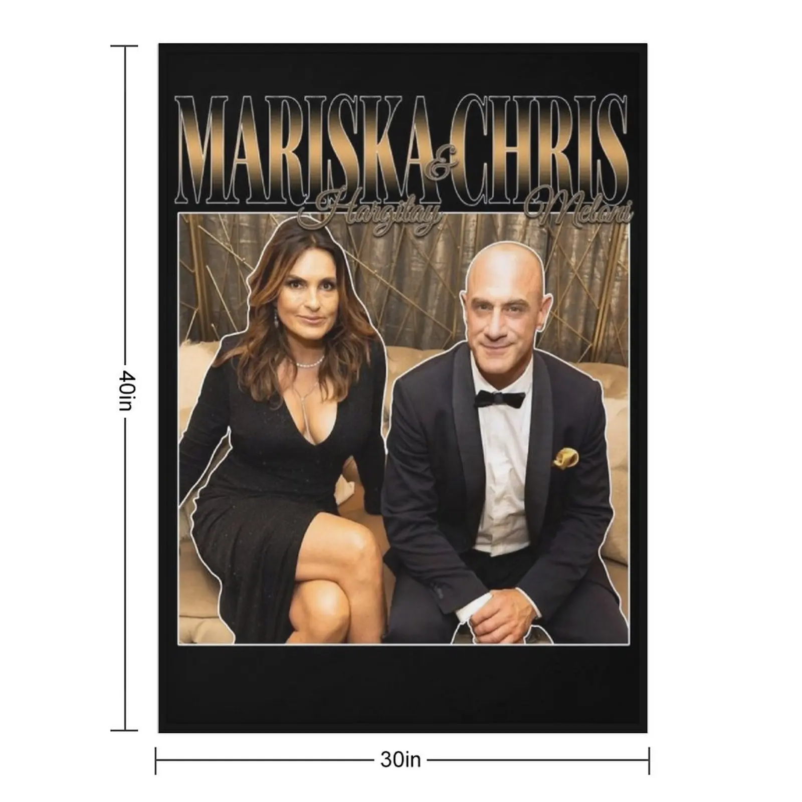 Mariska Hargitay and Chris Meloni Chriska at the Emmys vol 2 90s Inspired Throw Blanket Shaggy Warm Blankets