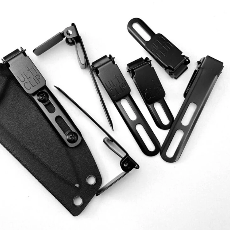 Large-sized K-Sheath Holster Back Clip, Stainless Steel Clip - on Universal Knife Sheath Belt Clip