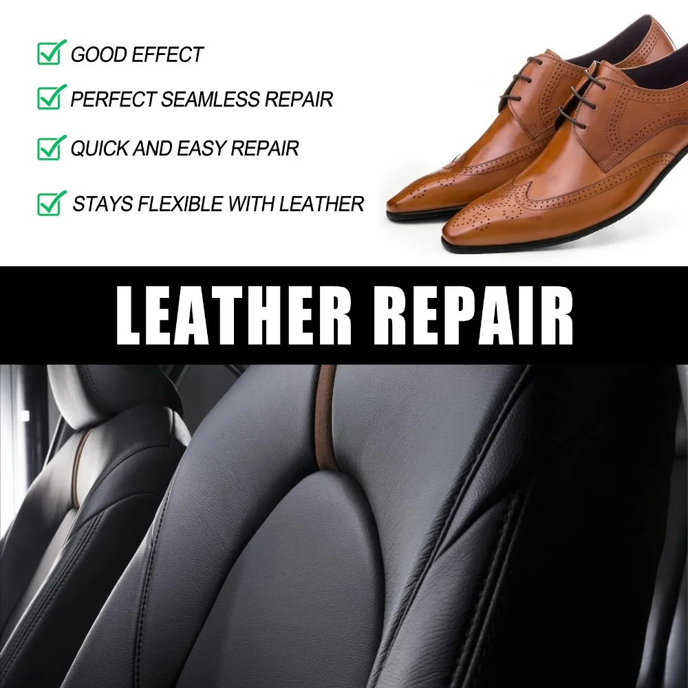 60/600ml Natural Leather Filler Repair Compound Auto Leather Restoring Paste Paintable Restoration Cream for Tears Crack Holes