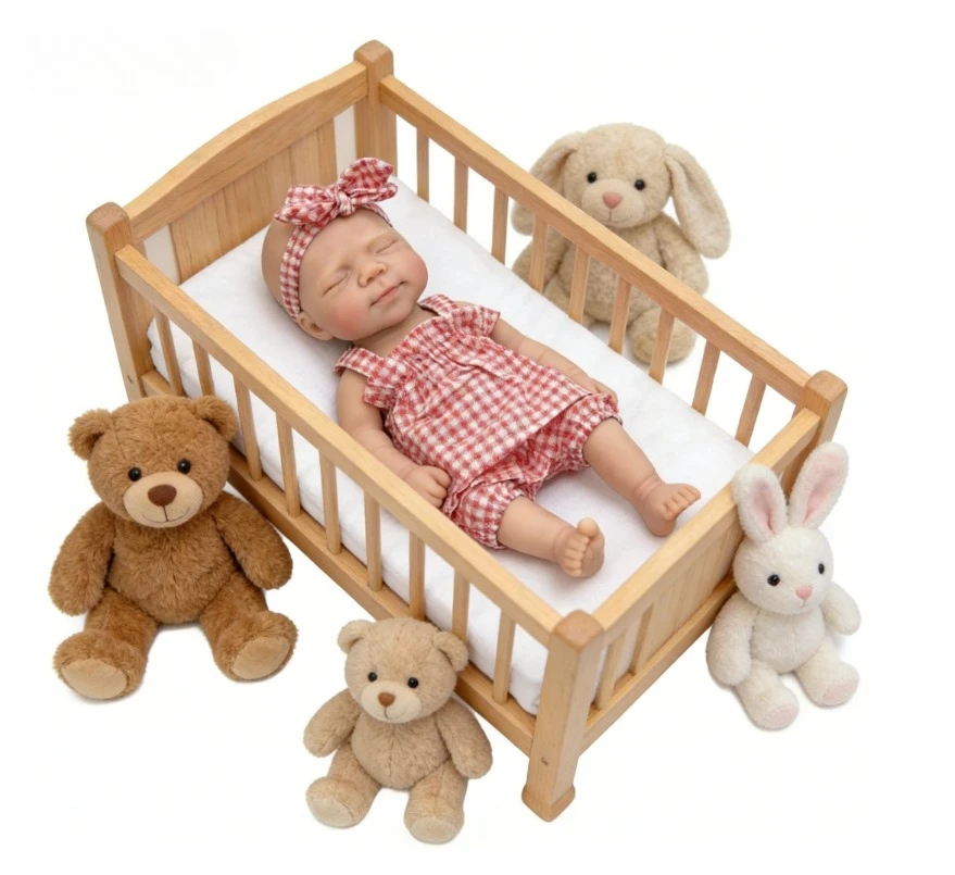 NPK 12''Solid Super Soft Elastic Silicone Hand-painting 3D Skin Reborn Pascale Lifelike Soft Touch Collectible Art Doll