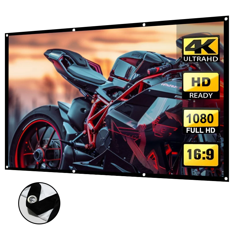 

High density soft screen, supporting high-definition projection, with multiple sizes ranging from 60-150 inches to choose from