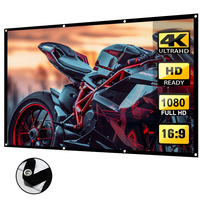 High density soft screen, supporting high-definition projection, with multiple sizes ranging from 60-150 inches to choose from