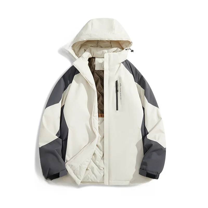 

ex Thiened aphene Cotton Jaet Faionable Urban Sle Polyester Fabric Hooded Regular Length Winter Coat