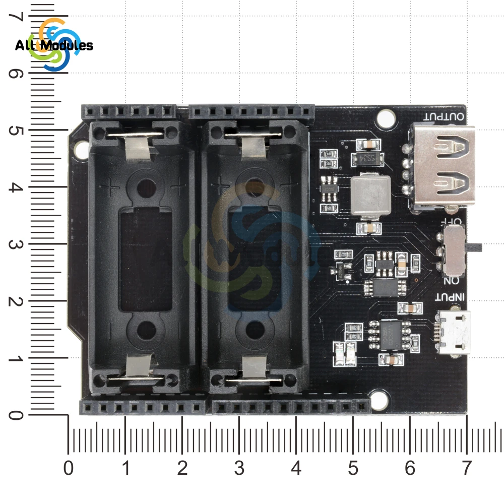 Fuente de alimentación recargable, cargador de batería de litio 16340 Dual, módulo de protección para placa Arduino R3, ESP32, ESP8266