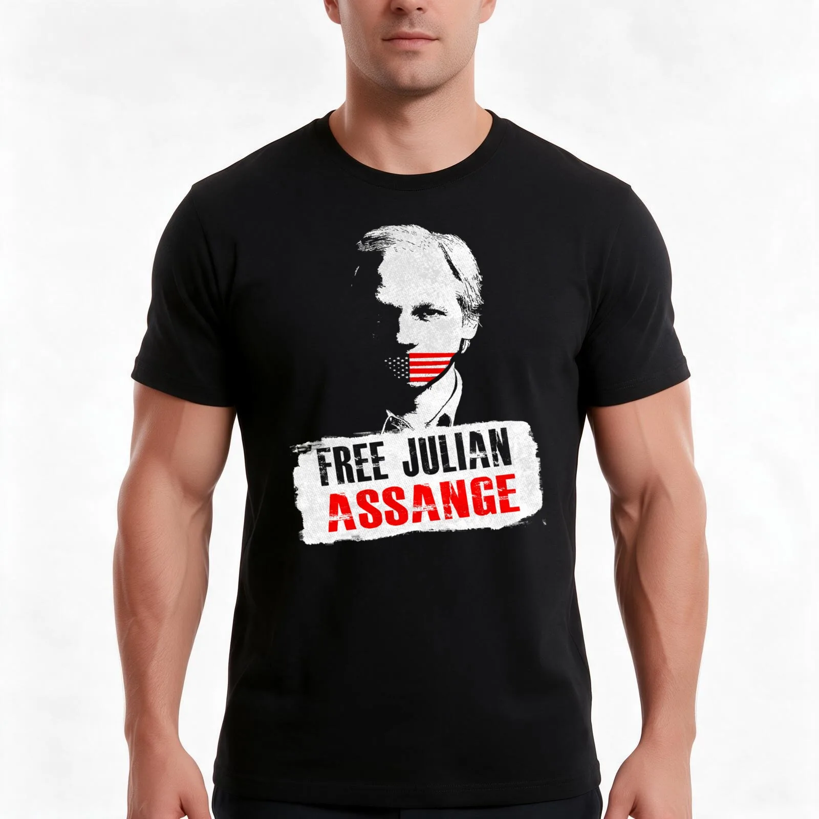 Befreie Julian Assange T-Shirt Summer Casual Cotton Tee Oversized Streetwear Tops Vintage Graphic Print Unisex Men Women