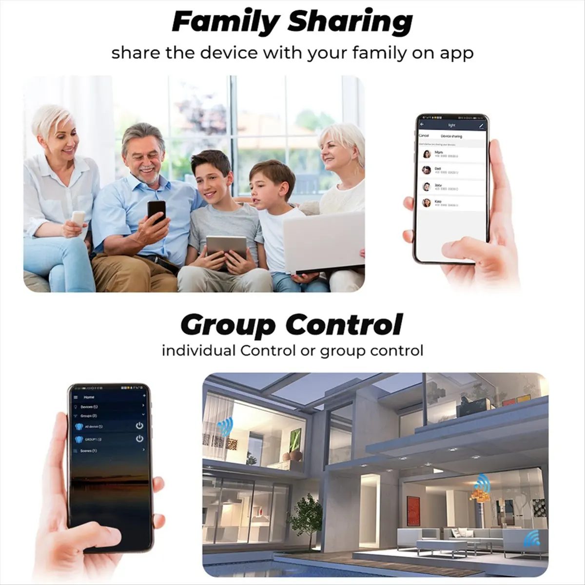 AT42 RF433 WiFi Smart Switch Tuya 16A Light Switch MiniHome Breaker Relay with Power Monitor Smart Life APP Voice for ,A - view 3