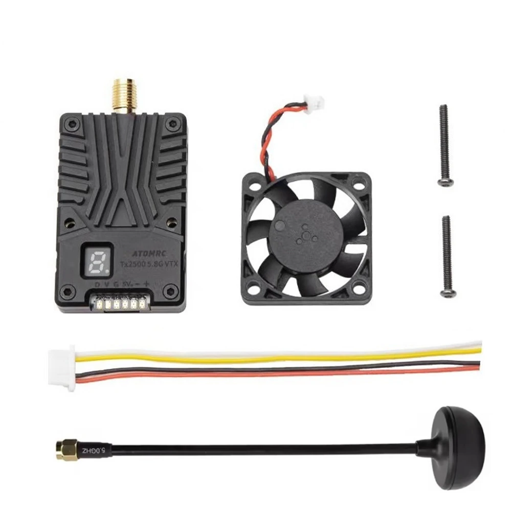 A10I ATOMRC TX2500 4.9G-5.8G 2.5W VTX FPV Video Transmitter 800/1600/2500mW Supports X/Low Band for RC FPV Drone