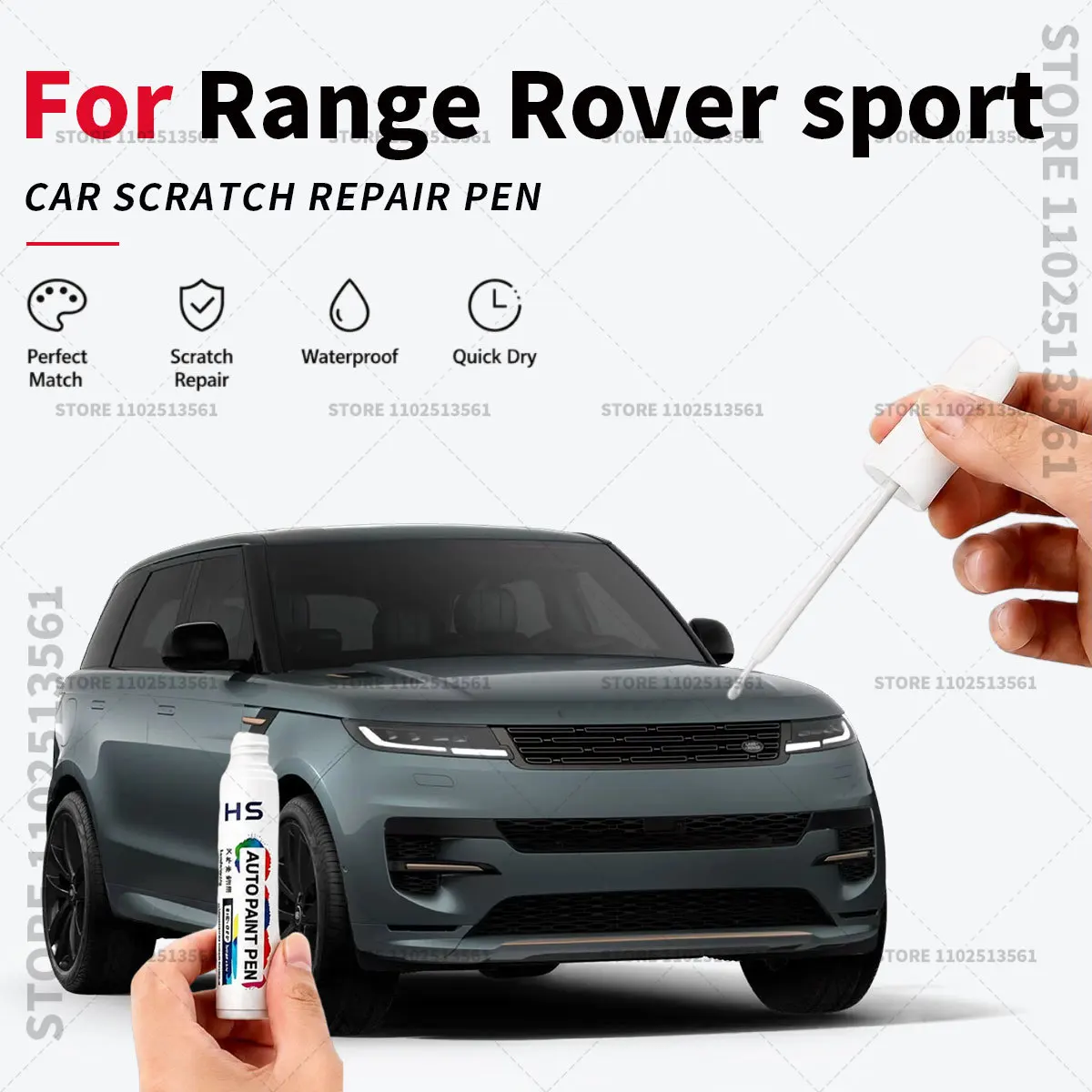 For Land Rover Range Rover Sport Quick Dry Car Touch Up Paint Pen Auto Scratch Repair Brush for Paint Chips Scratches and Scuffs