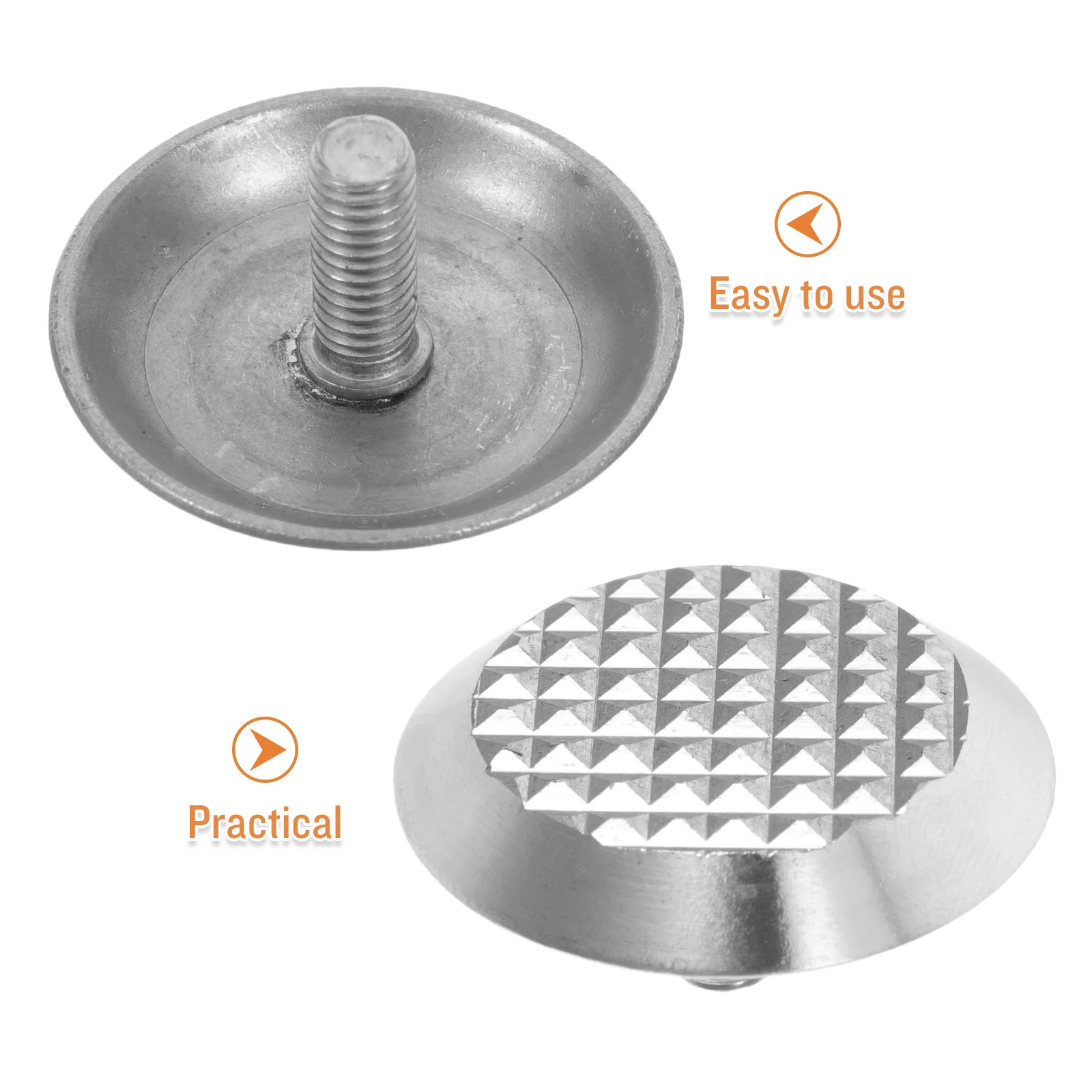 10Pcs Blind Nail Anti-Slip 304 Stainless Steel Tactile Warning Studs for Sidewalks Subways Airports Floor Tactile Paving Guide