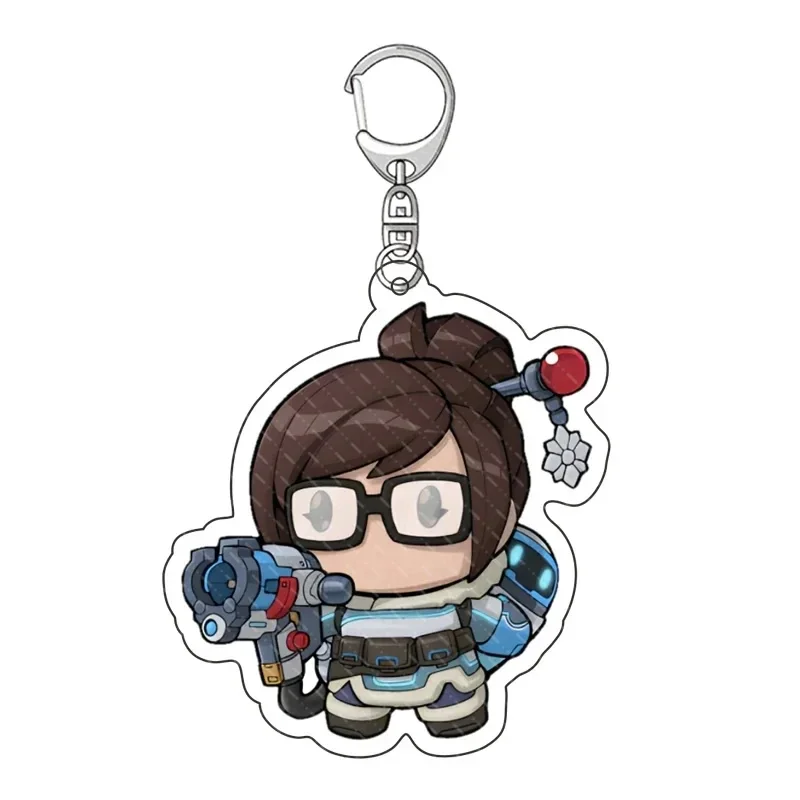 حامل سلسلة مفاتيح بقلادة كرتونية من الأكريليك ، سلسلة مفاتيح السيارة ، حلقة مفاتيح ، حقيبة هاتف معلقة ، هدايا مجوهرات ، إكسسوارات ، ساعة مراقبة