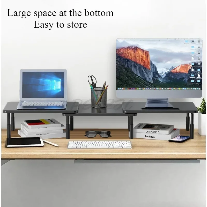 Monitor Stand Storage Rack Lifting Laptop Desktop Pad Height Increasing Elevated Dual Screen Extension Combination