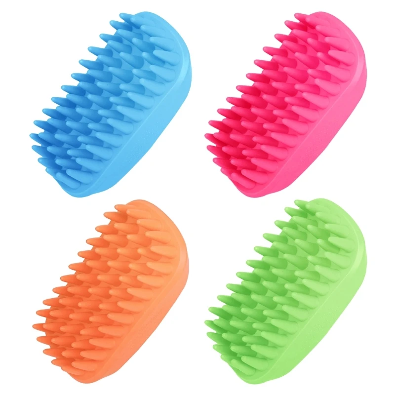 Soft Pet Bath Brush Bathroom Shampoo Massager Bath Brush Plastic Washing Massager Cleanning Shower Brush Pet Supplies