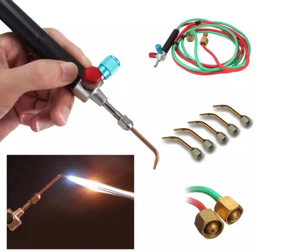 

Mini Soldering Cutting Torch, Little Smith Gas Torch, Jewelry Tools, 5 Tips and Connector Adapter Port, 1 Set