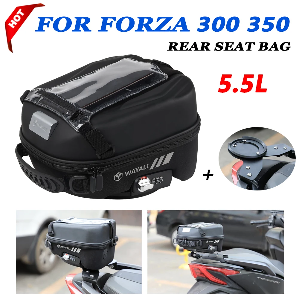 

For Honda Forza350 NSS350 Forza300 Forza 350 300 Tail Bag Rear Seat Bag Rider Backpack With Password Lock Anti-theft Storage Bag