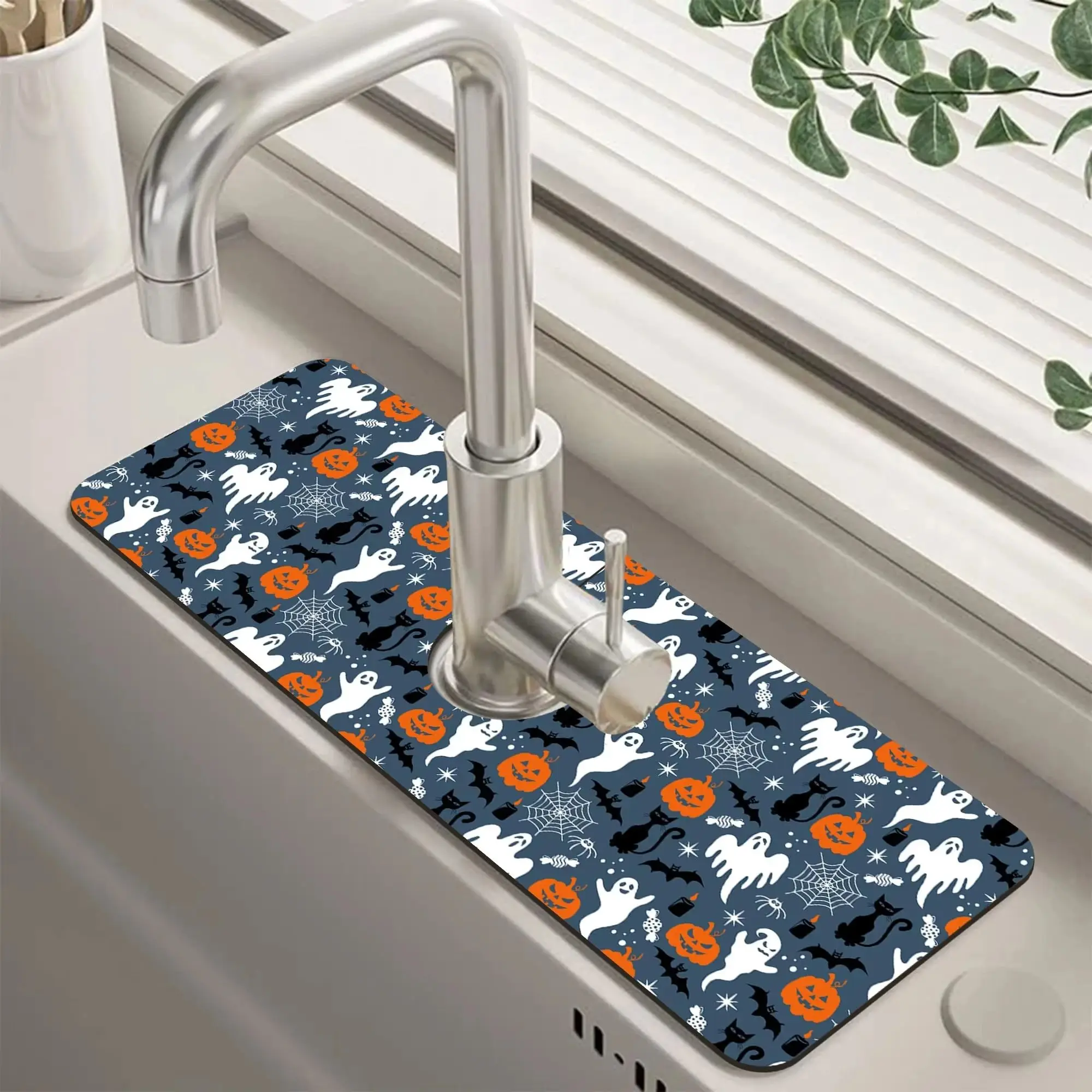 VIKAMA Faucet Water Absorption Pad For Kitchen Washbasin, Sink Drain, Splash-Proof Water For Bathroom, Bathroom Countertop Pad