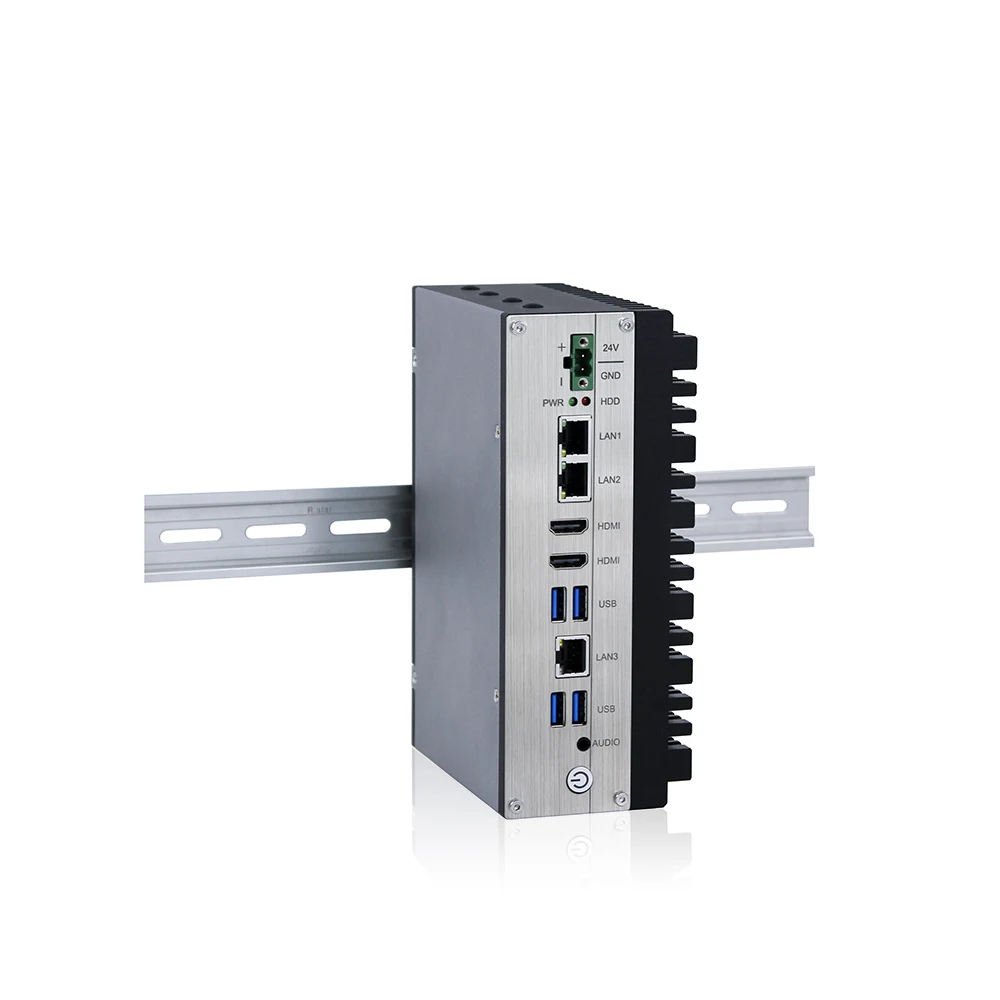 Industrial Mini PC Fanless 12th   Core Alder Lake I3/I5/I7/I9 with DDR5 64GB 2X RS232/422/485 Embedded Computer in Stock