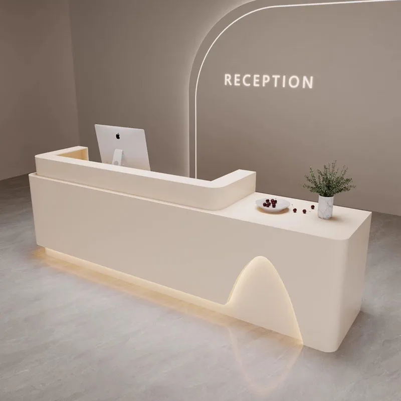 

Cashier Vanity Reception Desks Executive Wood Office Modern Counter Front Reception Desks White Mesa De Escritorio Furniture