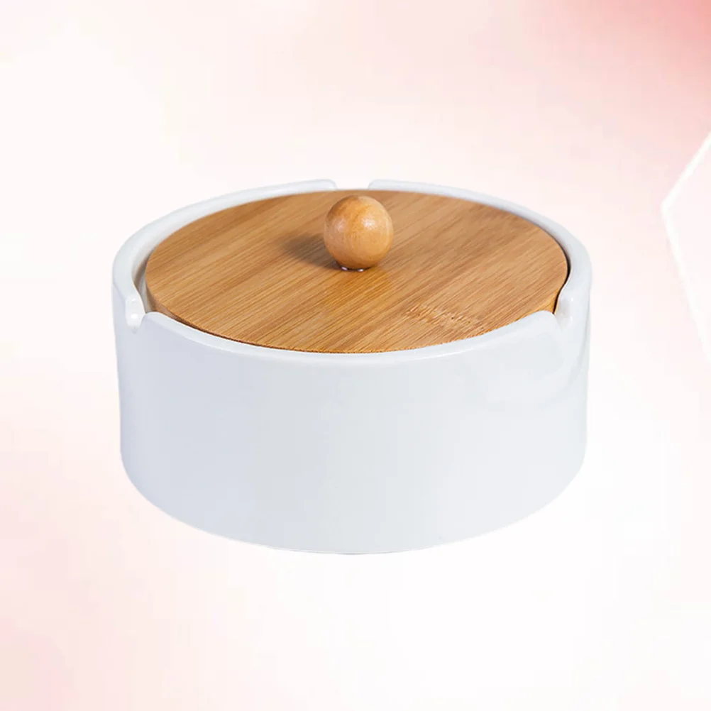 

Ceramic Ashtray Unique Design Desktop nament Party Decoration Smoke Accessories Vintage Style Home Office Use Bamboo
