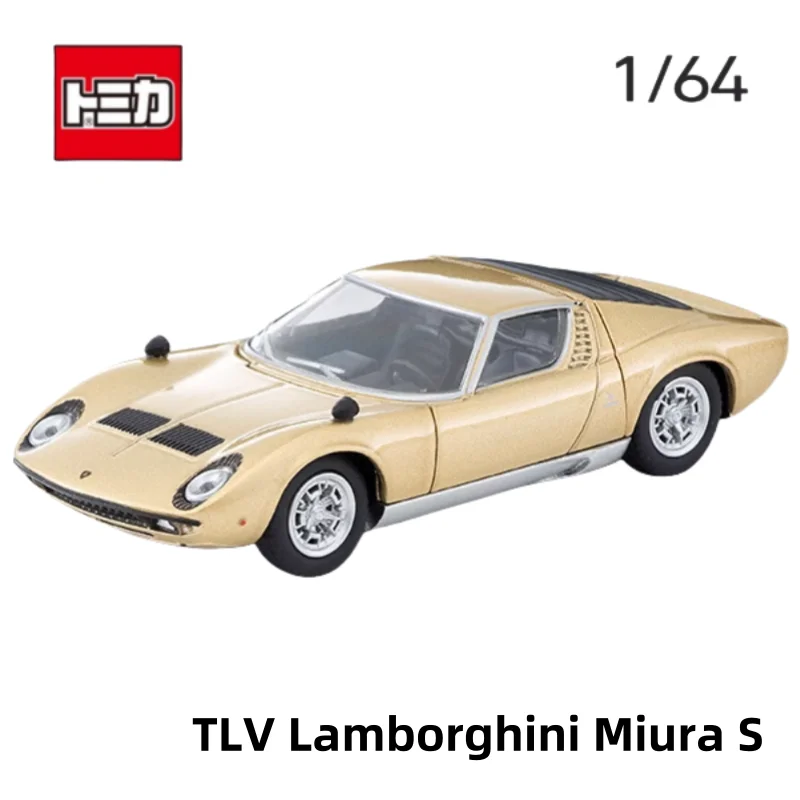 TAKARA TOMY 1:64 Tomytec TLV LV Lamborghini Miura S alloy compression miniature model, adult decoration, boy toys,birthday gifts