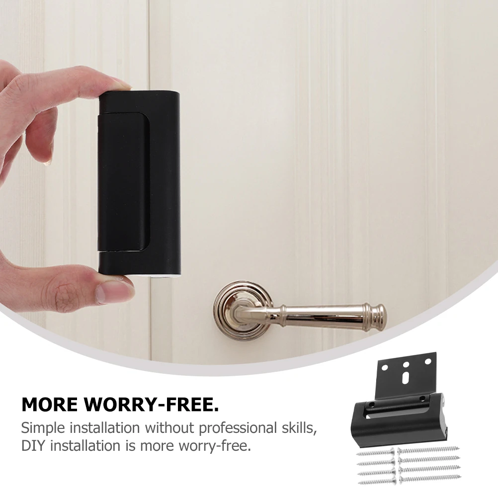 

Metal Reinforcement Door Lock Latch Lock Security Devices for Home Doors Room Office Black Safety Child Portable Front