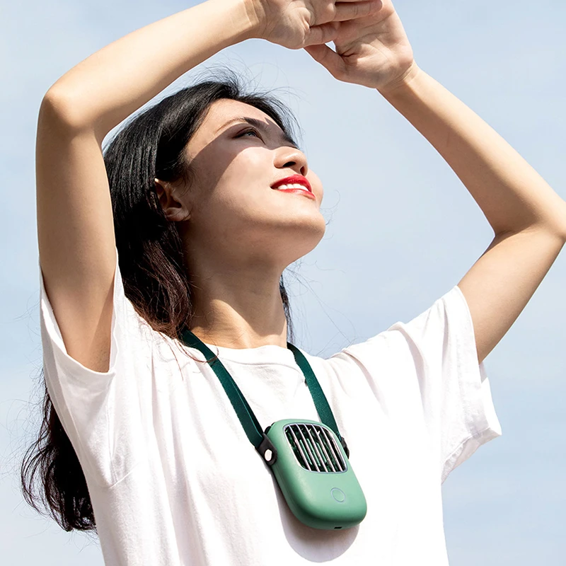 Kipas Mini Bebas Genggam Kipas Leher Malas Kuat Kipas Leher Usb Pengisi Daya Usb Serbaguna Nyaman dengan Pendinginan Kecepatan Dapat Disesuaikan Portabel