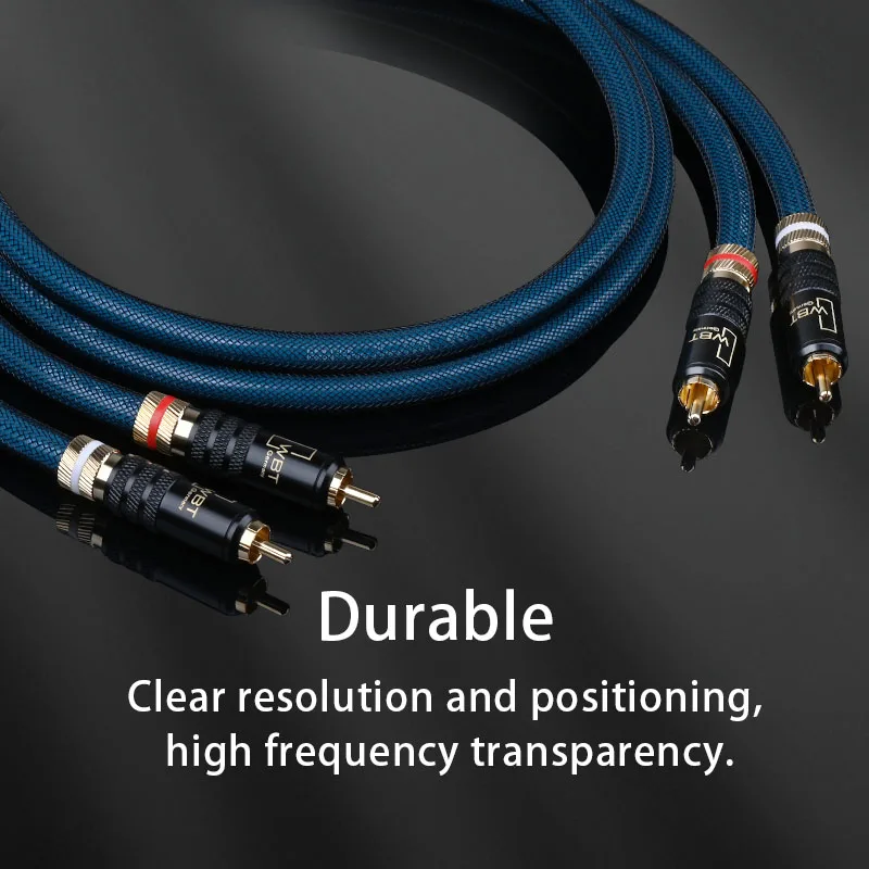 ATAUDIO jedna para HiFi kabel Audio RCA wysokiej wydajności Premium Audio hi-fi 2RCA do 2RCA Interconnect Cable