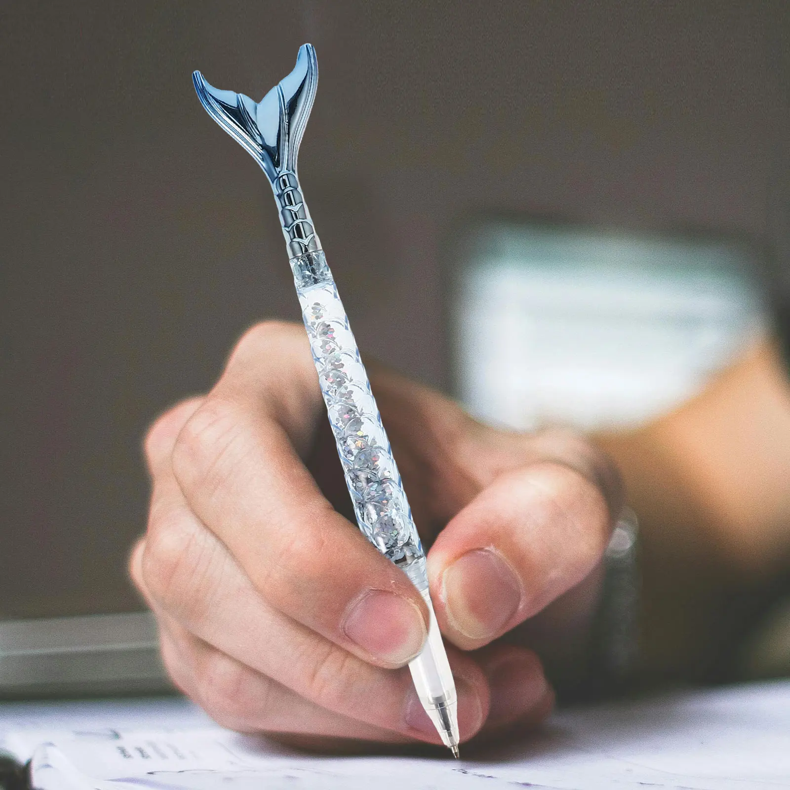 

4Pcs Creative Mermaid Pens Fine Workmanship Portable Writing Pens for School Office Use Studying Stationery