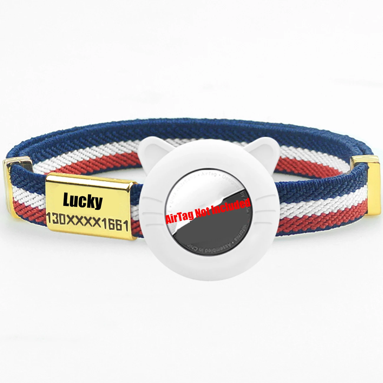 Neues Breakaway AirTag Tracker Katzenhalsband, kostenloses individuelles Namensschild, Kätzchenhalsband mit GPS-Halterung, verstellbare Anti-Verlust-Haustierhalsbänder – Detail 23