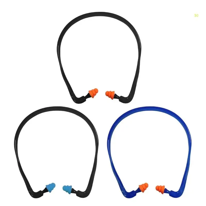 Tapones para los oídos montados en cabeza silicona orejera protectora para dormir, trabajo, ruido, envío directo