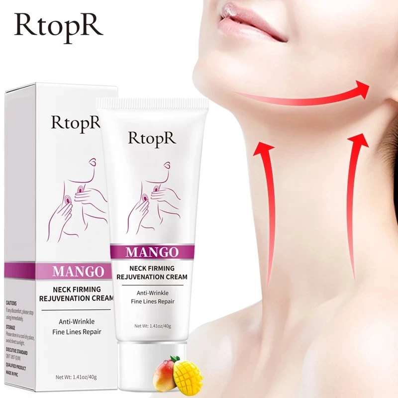 40g RtopR Neck Firming Rejuvenation Cream Anti-wrinkle Firming Skin Whitening Moisturizing Neck Serum Mild Peeling Neck Care