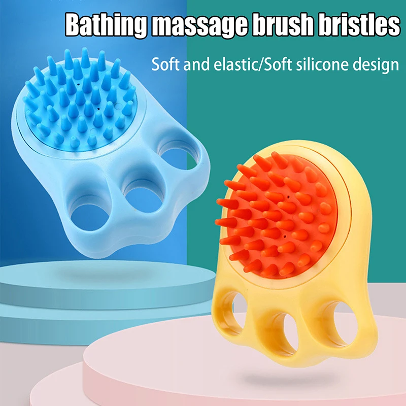 Pet Dogs Shampoo Massager Soft Brushes Bathroom Pet Puppy Cat Massage Comb Grooming Shower Brush Pet Bathing Accessories