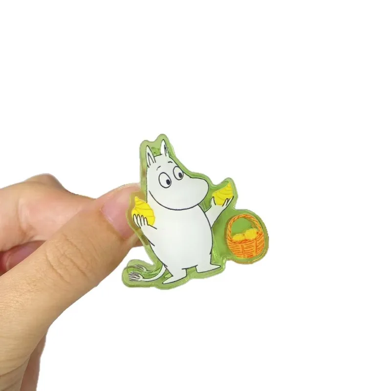 Moomin braçadeira acrílica pikku myy snork donzela anime figuras de ação papelaria q figura decoração de mesa crianças presentes de aniversário