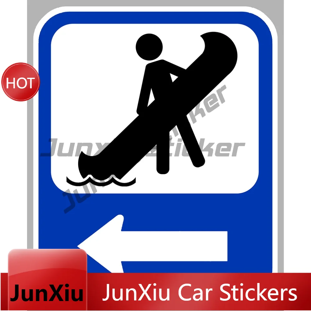 Zone De Mouillage Canoe Kayak Left Camping Waterproof Vehicle Sticker Pvc For Outdoor Toolbox Creative Decal