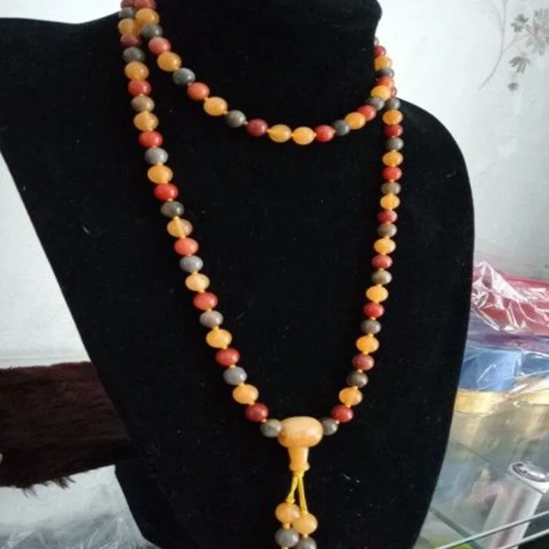 

Новый золотой шелковый нефрит, натуральный аутентичный нефритовый браслет Hetian, ожерелье, цепочка для свитера, модный амулет, изящные ювелирные изделия