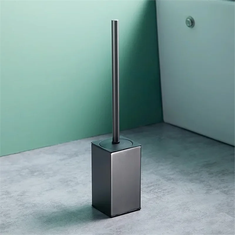 Toilet Brush Holder 304 Stainless Steel Bathrom Toilet Brush Holder Gray/Gold/Black Wall Mounted WC Cleaner Brush Tools 3
