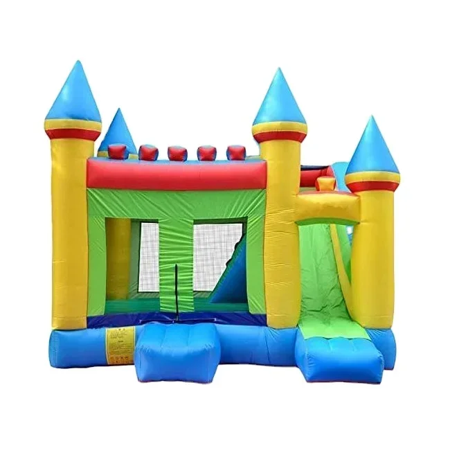 commercial inflatable jumping castle pastel bounce house inflatable funny bouncy castle with slide