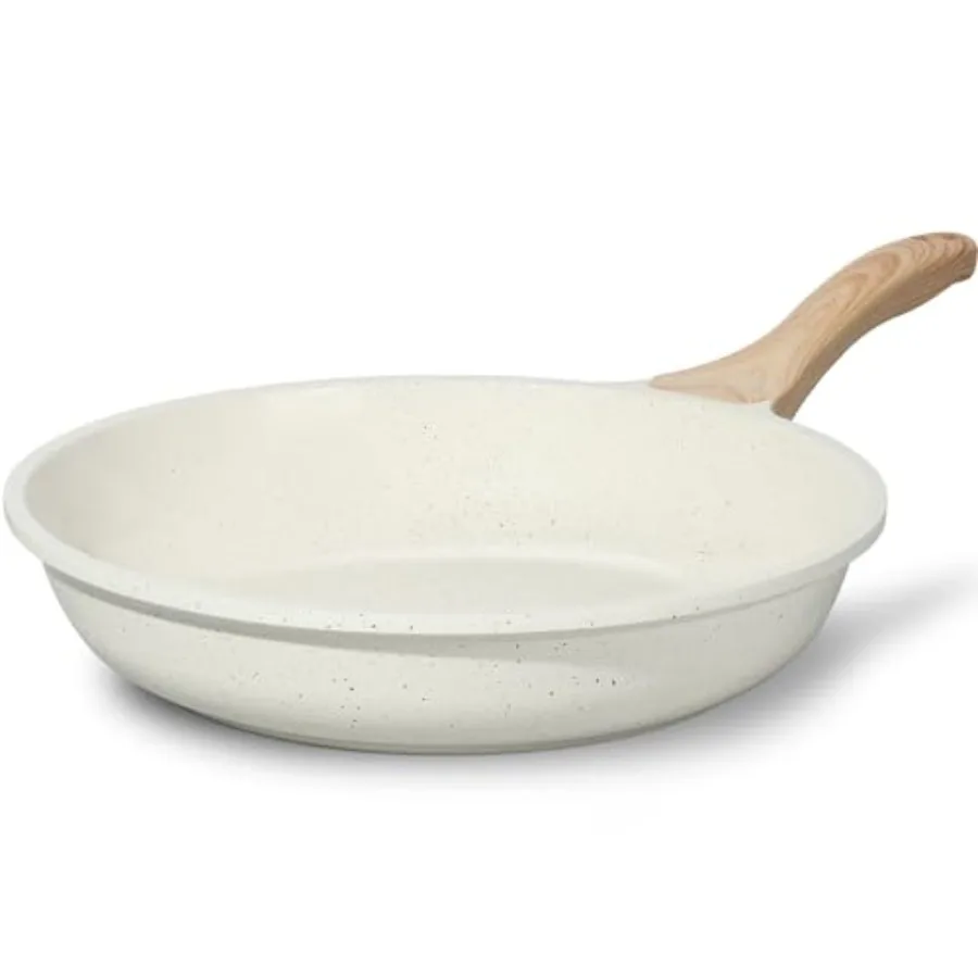 

Nonstick Ceramic Frying Pan Skillet for NonToxic Cooking Ideal for Preparing Eggs and Omelettes Compatible with Gas Electric an