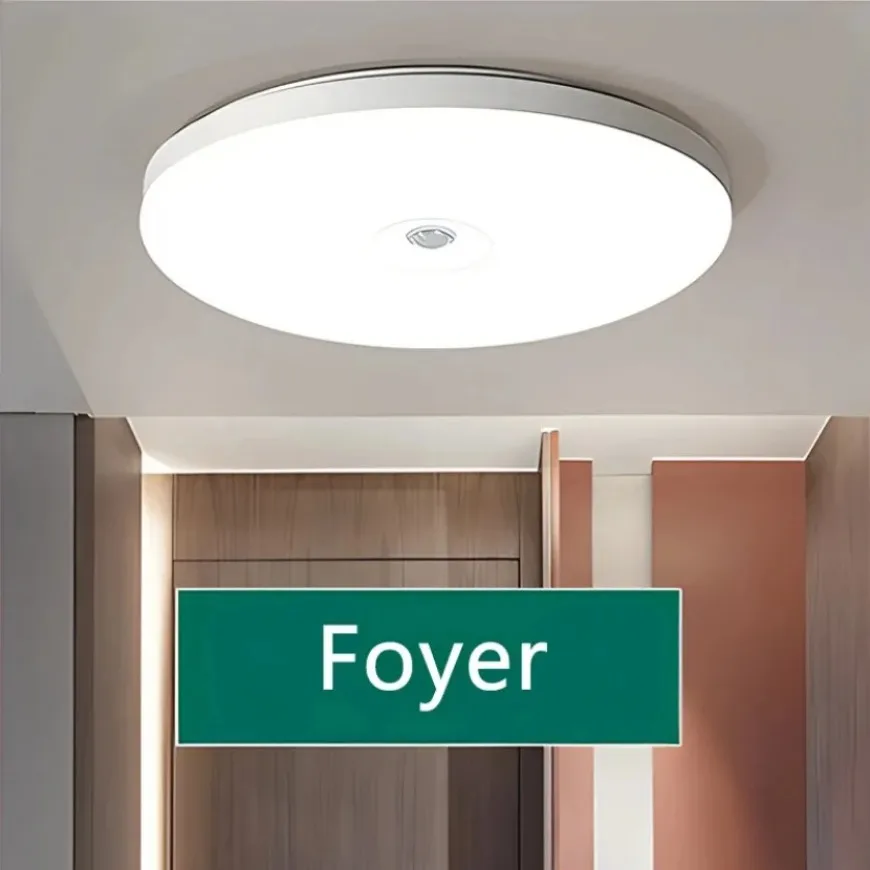 Teto LED com sensor de movimento, Circular corpo humano, infravermelho Sensing Light, agregado familiar, porta da frente, corredor, escadaria, luz