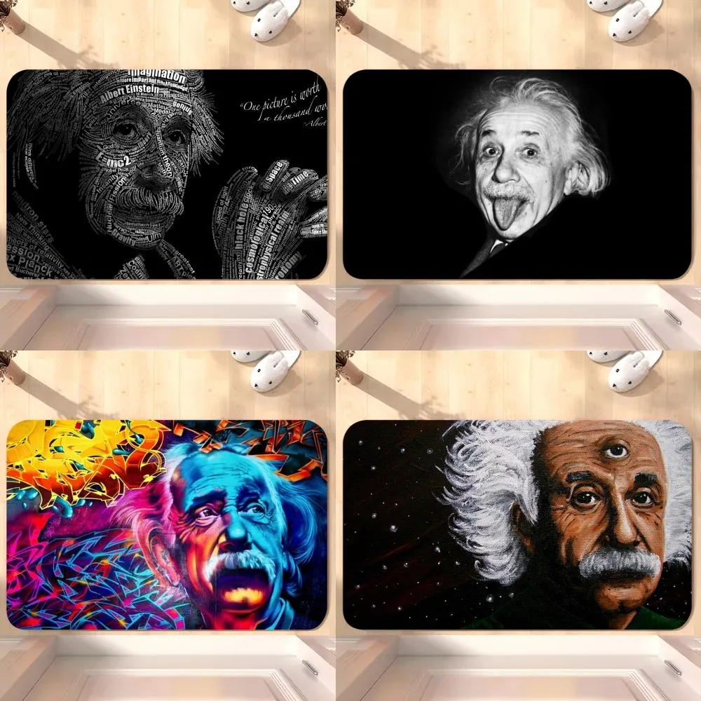 Scientist E-Einstein Floor Mat Bedroom Kitchen Door Bath House Super Absorbent Foot Non-slip