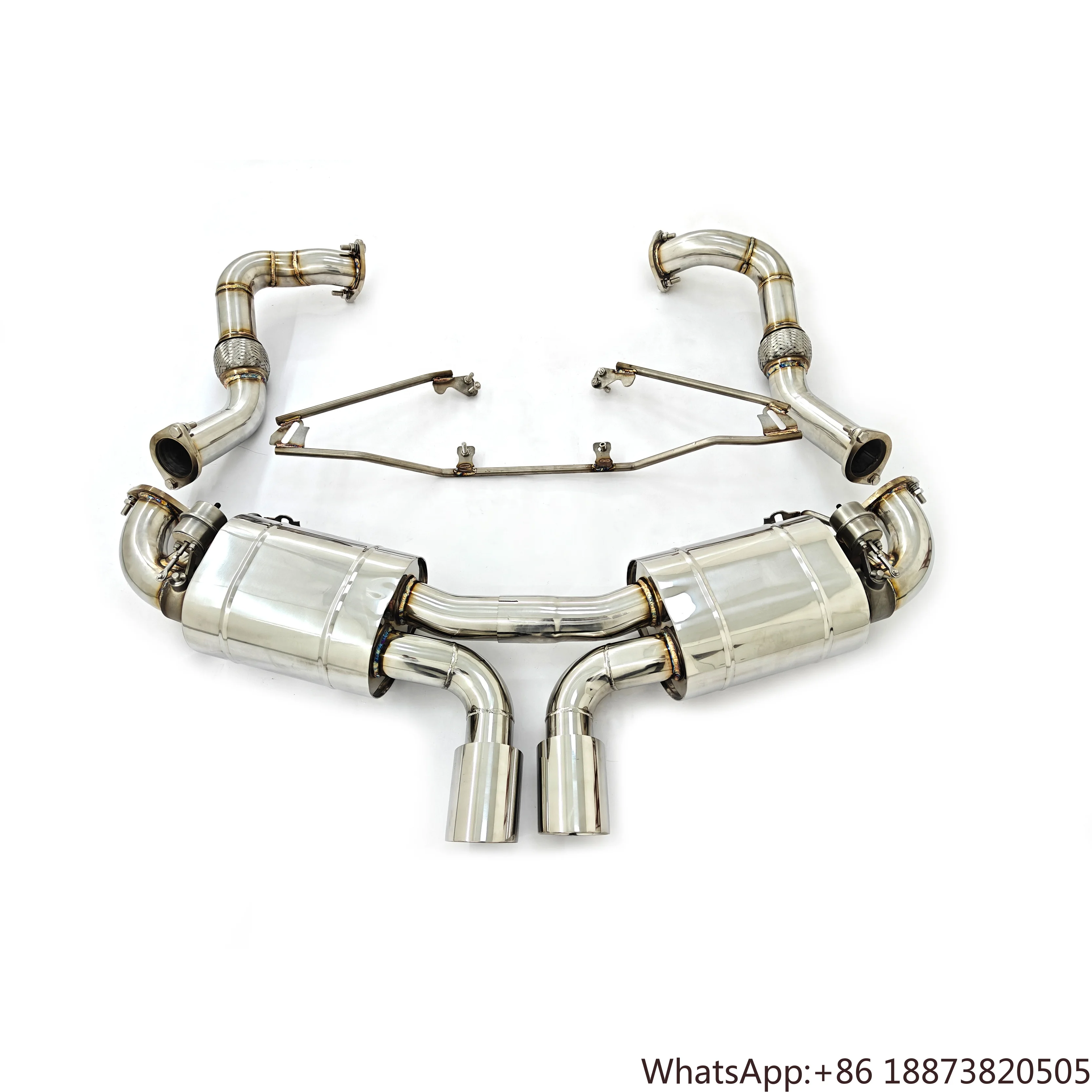 

Выхлоп для Porsche 981 Boxster/Cayman 2,7 л 3,4 л Ss304, задняя выхлопная ось глушителя с клапаном