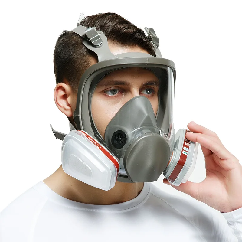 Gas Mask Full Face Mask Spray Paint Chemical Pesticide Full Face Mask Hydrogen Sulfide Gas Mask