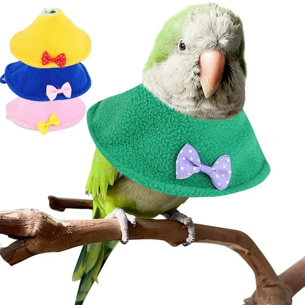 Parrots Bird Collar Soft Breathable Parrot Recovery Collar for Small To Medium Birds Adjustable Neck Sleeve with For Lovebirds