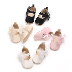 New Cute 0-18M Girls' Newborn Baby Shoes Classic Fashion Soft Sole Casual Princess Shoes First Walker Soft Sole for Toddlers