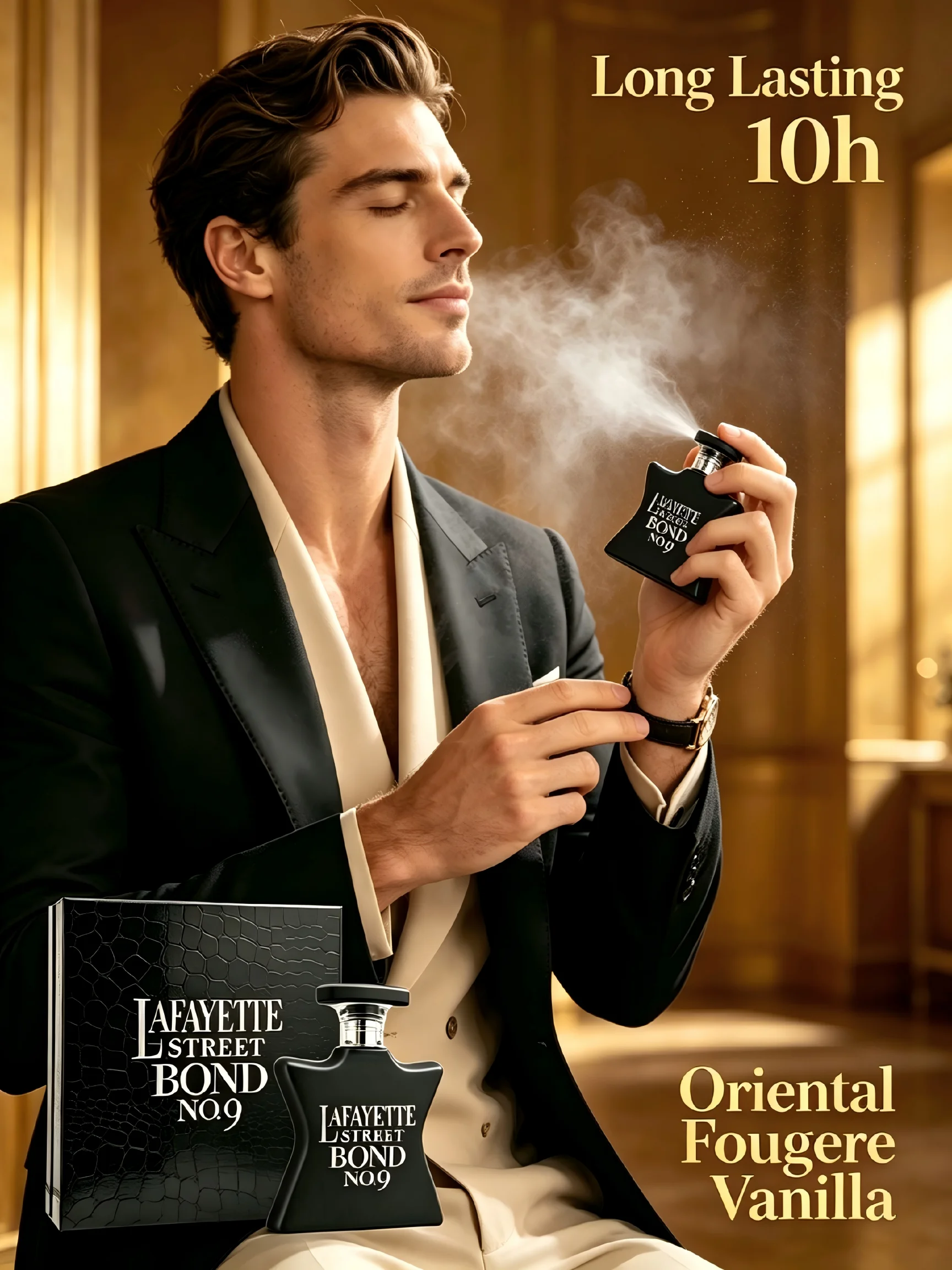 New Arrival Bond No.9 Lafayette Street EDP 100ml 3.3oz Black Star Perfume Bergamot Apple Vanilla Amber Wood Long Lasting Fragrance Men Women Labor Day Halloween Thanksgiving Black Friday Cyber Monday Christmas Gift Idea Best Seller Fast US Shipping view 5