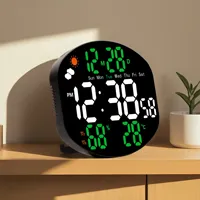 Simple LED Wall Clock Living Room Multifunctional Electronic Clock Silent Temperature and Humidity Alarm Large Screen Clock