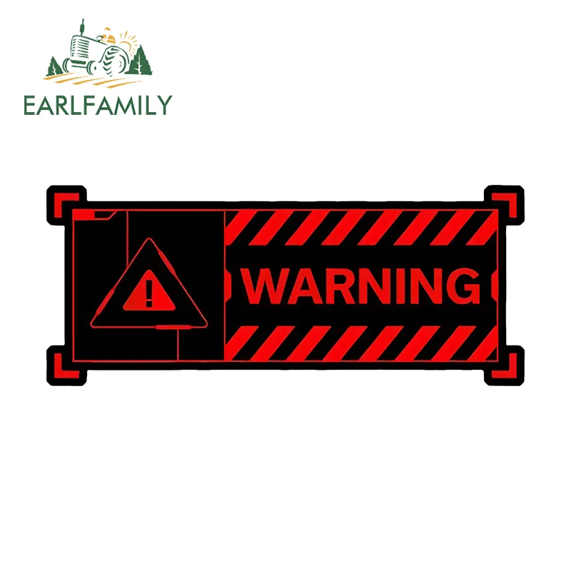 

EARLFAMILY механические ветровые предупреждающие наклейки для автомобиля опасность забавный крутой багажник водостойкая наклейка на окна холодильники солнцезащитный крем декор