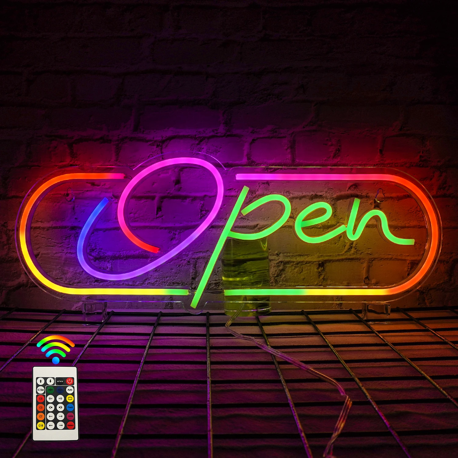 Open Symphony Neon Signs Led USB Lights Dimmable Room Decoration For Home Bars Cafe Hotel Business Shop Welcome Light Up Sign