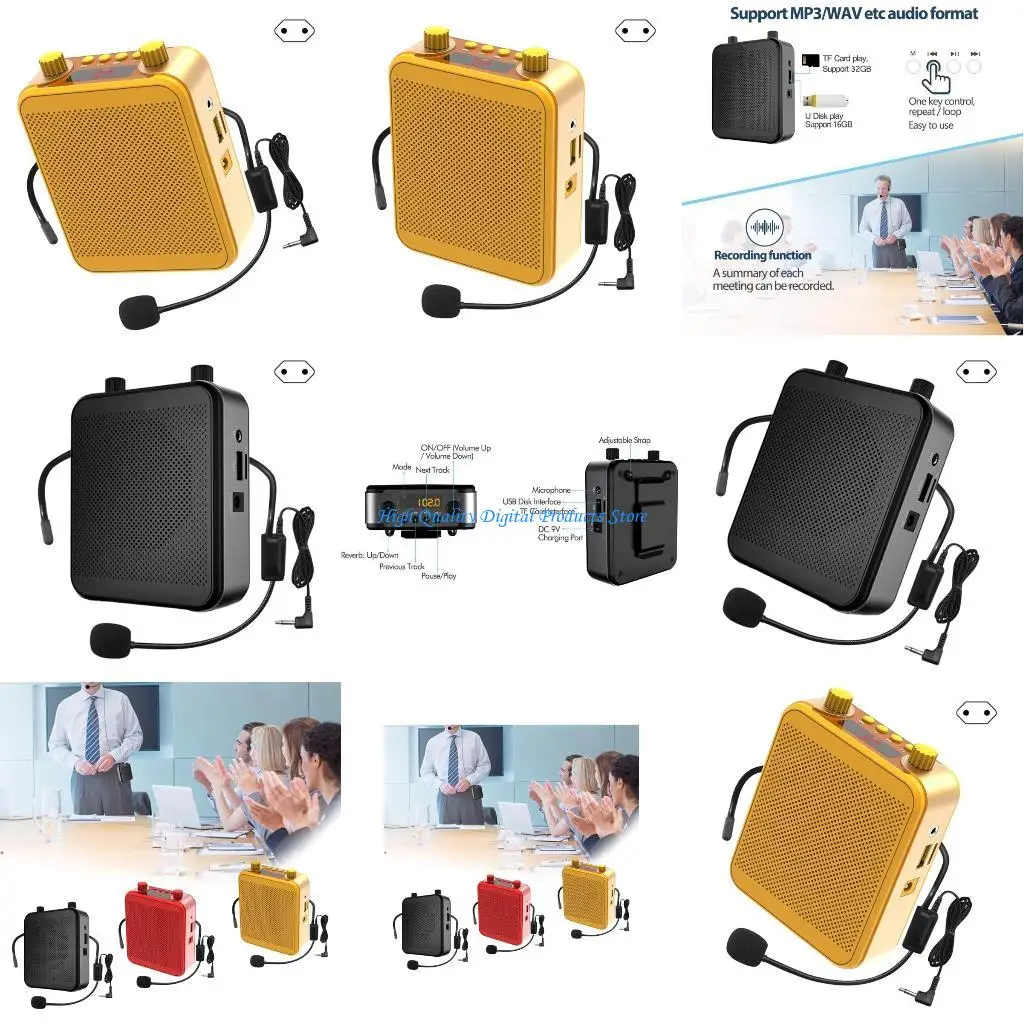 

U2JE 30W Voice Amplifier With 2800mAh Long Service Battery And Bluetooth-compatible Speaker For Teachers And Guides