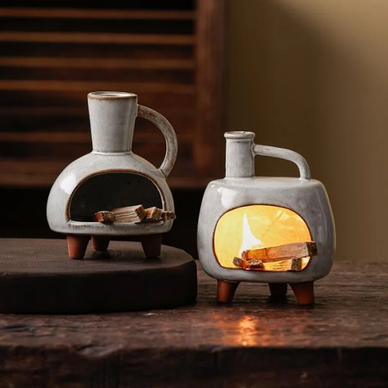 Ceramic Pau Santo Aroma Burner Stick Incense Holder Lavender Sage Purifying Incense Burner Fragrance Censer Home Decor
